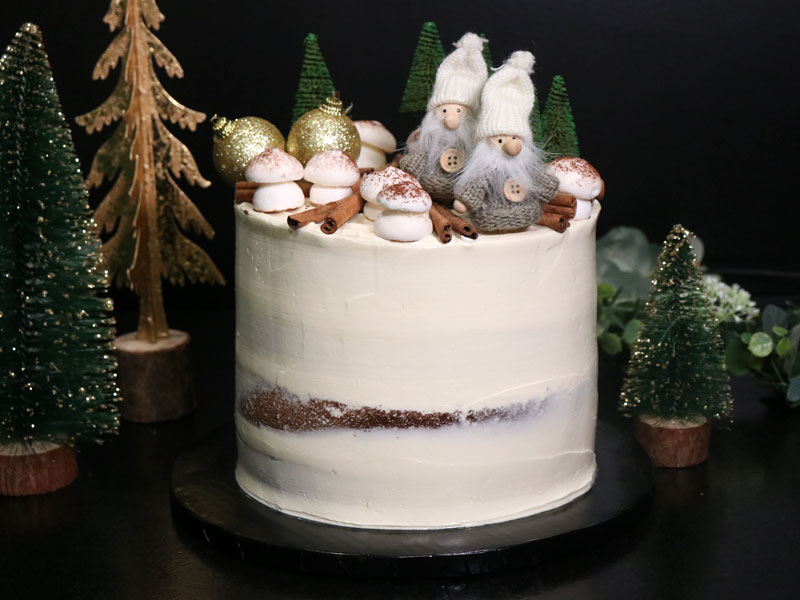 Layer cake de Noel chocolat praliné - Cerfdellier le Blog