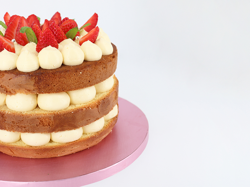 Layer cake fraisier facile - Cerfdellier le Blog