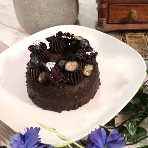 Mini-savarins chocolat noir et fruits rouges