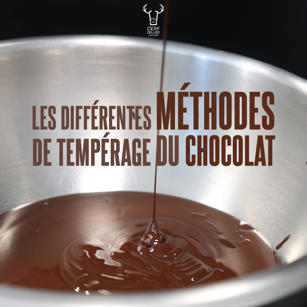 Infographie différentes méthodes de tempérage du chocolat
