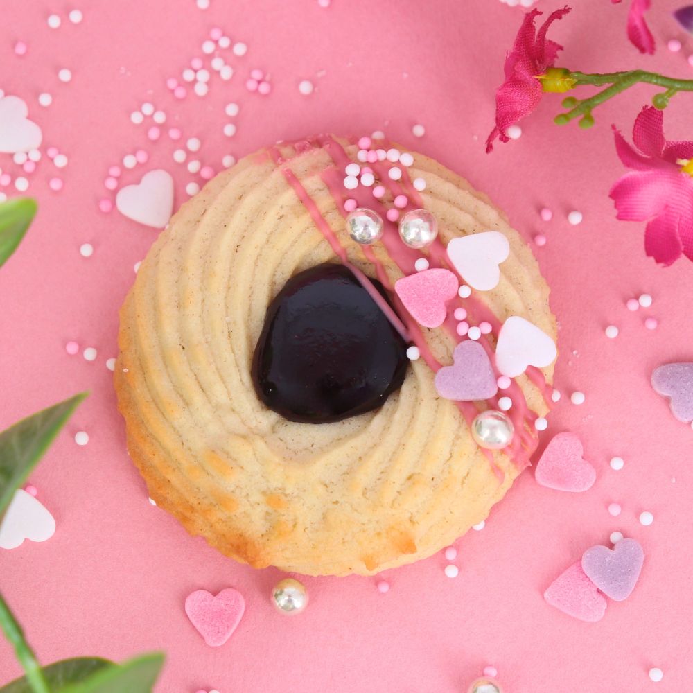 Recette de Biscuits sablés cœur à la framboise