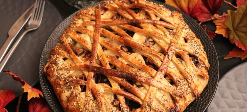 Tarte-momie-Halloween-chèvre-poireaux