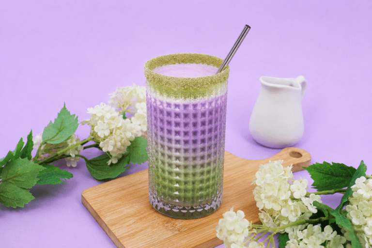iced lavender matcha