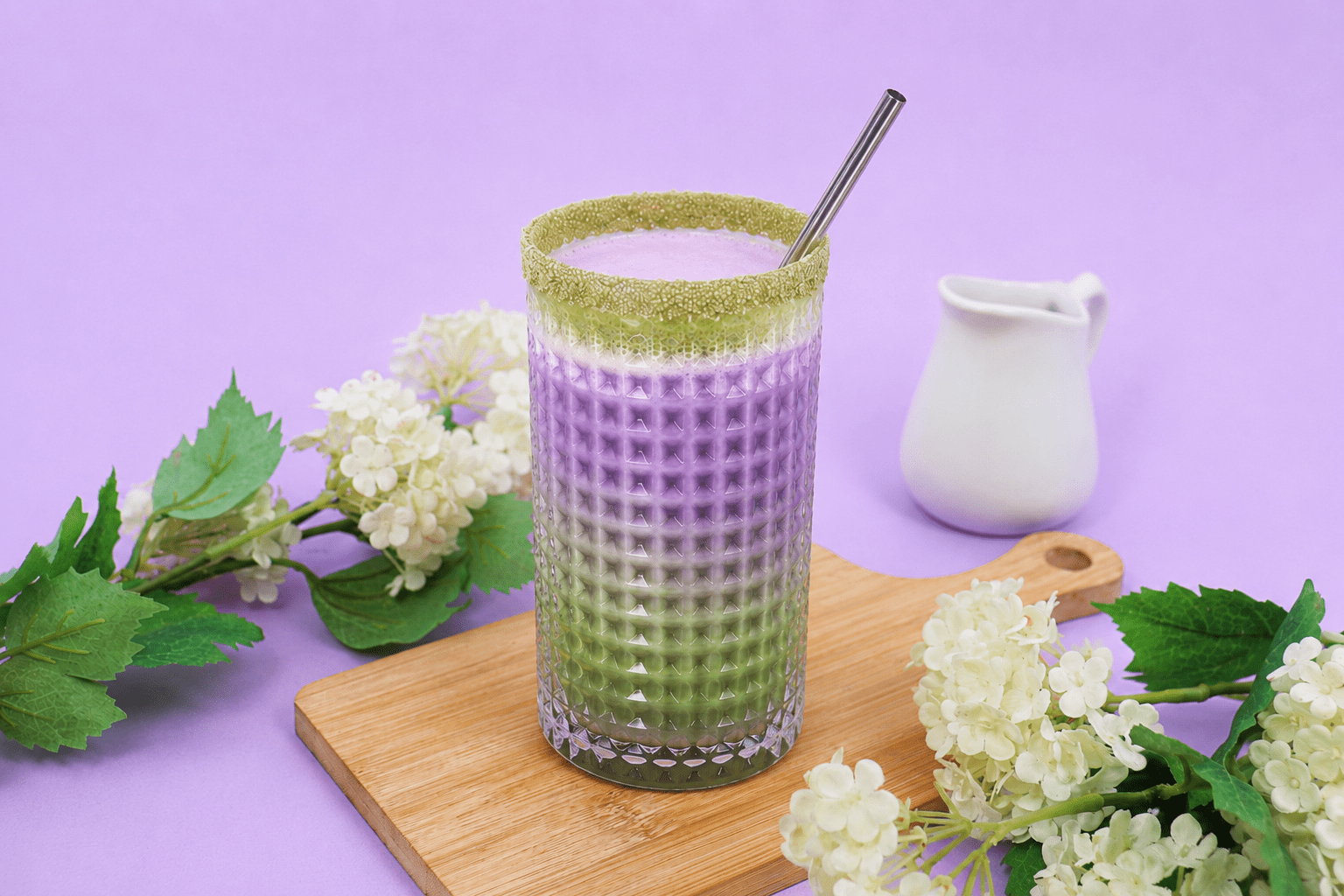 iced lavender matcha