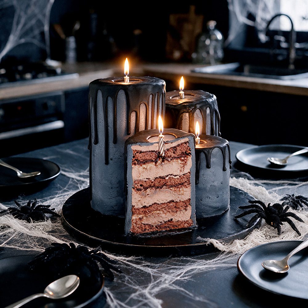 Layer cake bougie d’Halloween